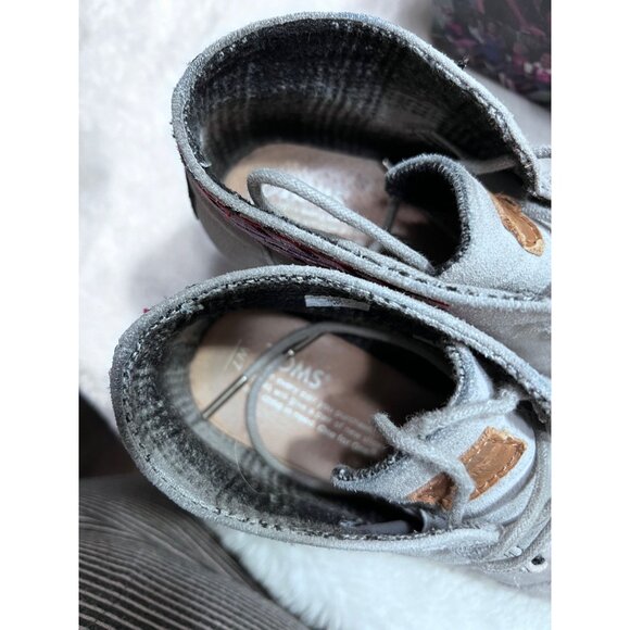 Toms desert wedge grey trim bootie women size 7 - Picture 6 of 7